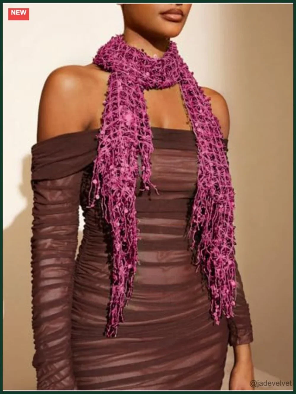 Sequin Beaded Sparkly Headscarf Belly Dance Hip Scarf Glitter Neck Scarves